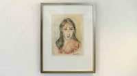 Portrait eines Mädchens, Radierung, 30x23cm © Manfred Weil 1987